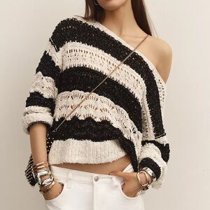 The Palmer Open-Stitch Pullover Sweater by Pilcro